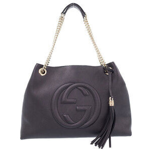 Gucci Soho Chain Tote pebbled leather Shoulder Bag
